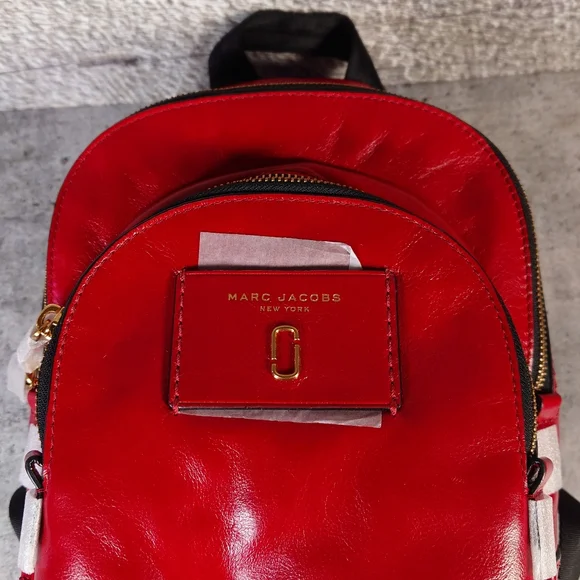 Marc Jacobs Red Leather Backpack - Picture 7 of 12